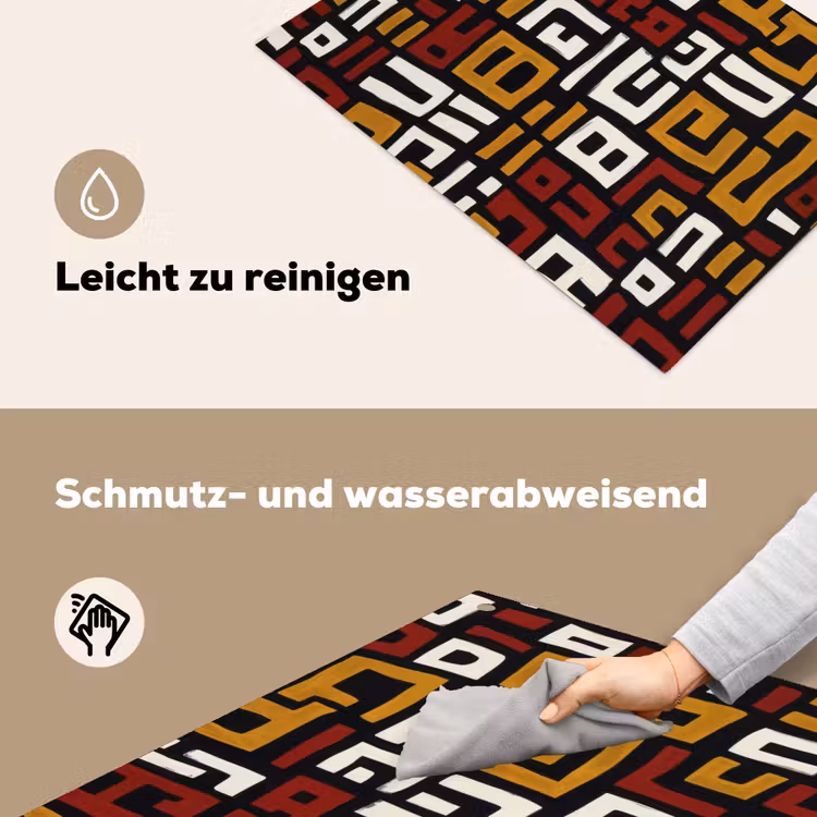 Abstract - Patroon - Rood Inductie beschemer met haakjes klein -ky-schoon-de