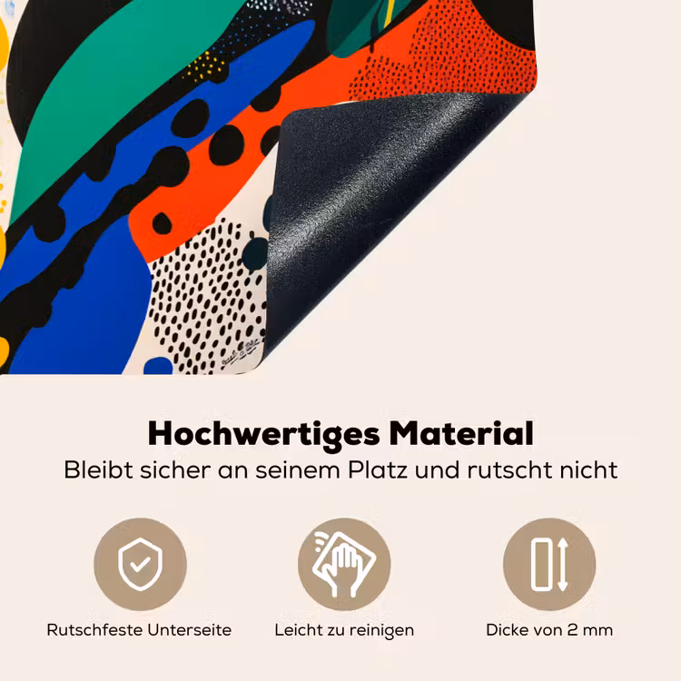 Abstract - Planten - Vormen - Kleurrijk Inductie beschemer met haakjes klein -ky-onderkant-de