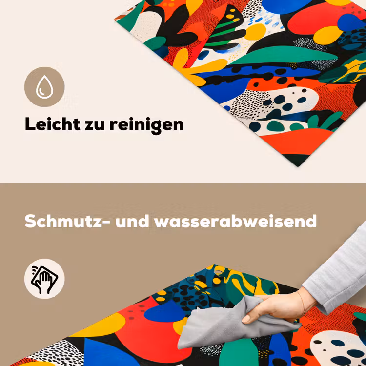 Abstract - Planten - Vormen - Kleurrijk Inductie beschemer met haakjes klein -ky-schoon-de