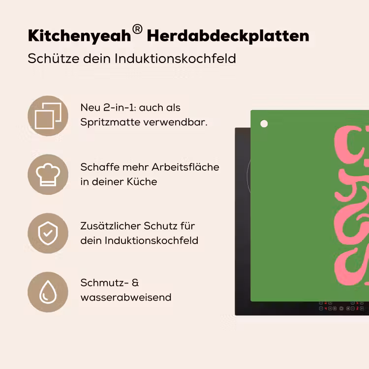 Abstract - Roze - Ciao - Vormen Inductie beschemer met haakjes klein -ky-usp-de