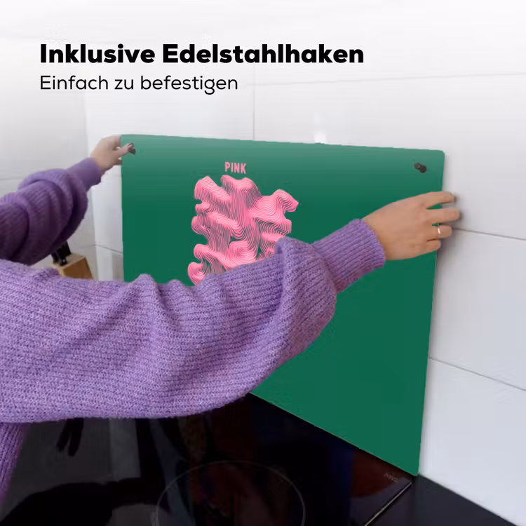 Abstract - Pink - Lijnen - Groen Inductie beschemer met haakjes klein -ky-ophangen-de