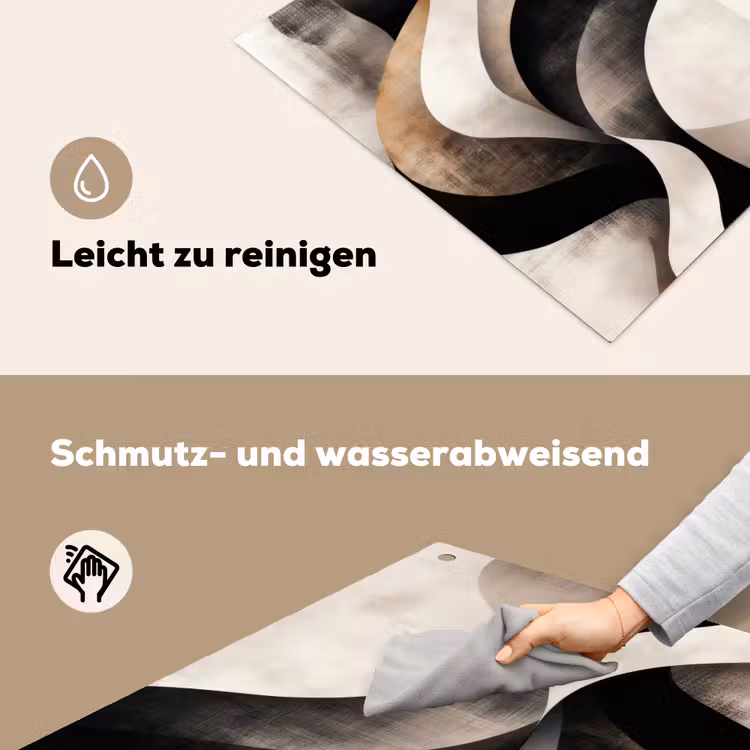 Abstract - Golven - Zwart - Verweerd Inductie beschemer met haakjes klein -ky-schoon-de