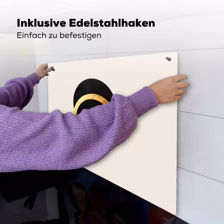 Abstract ontwerp - Zwarte cirkel - Verfvlekken Inductie beschemer met haakjes middel -ky-ophangen-de