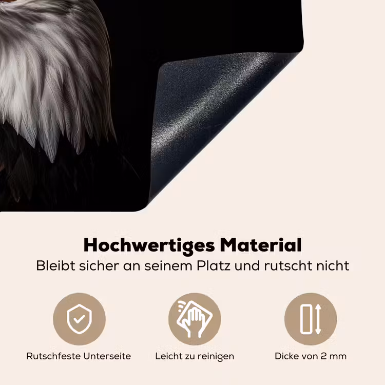 Arend -Amerika - Koksmuts - Vogel - Stoer Inductie beschemer met haakjes klein -ky-onderkant-de