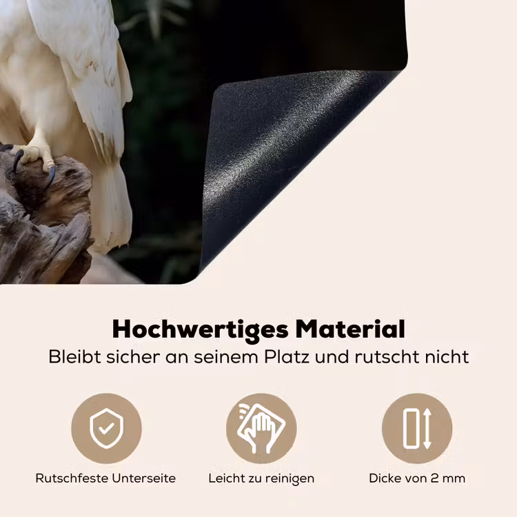 Arend - Hout - Wit - Planten Inductie beschemer met haakjes klein -ky-onderkant-de