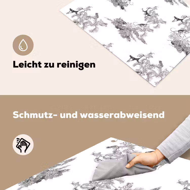 Aap - Oerwoud - Grijs Inductie beschemer met haakjes klein 777 -ky-schoon-de