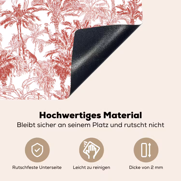 Aap - Oerwoud - Rood Inductie beschemer met haakjes klein 777 -ky-onderkant-de