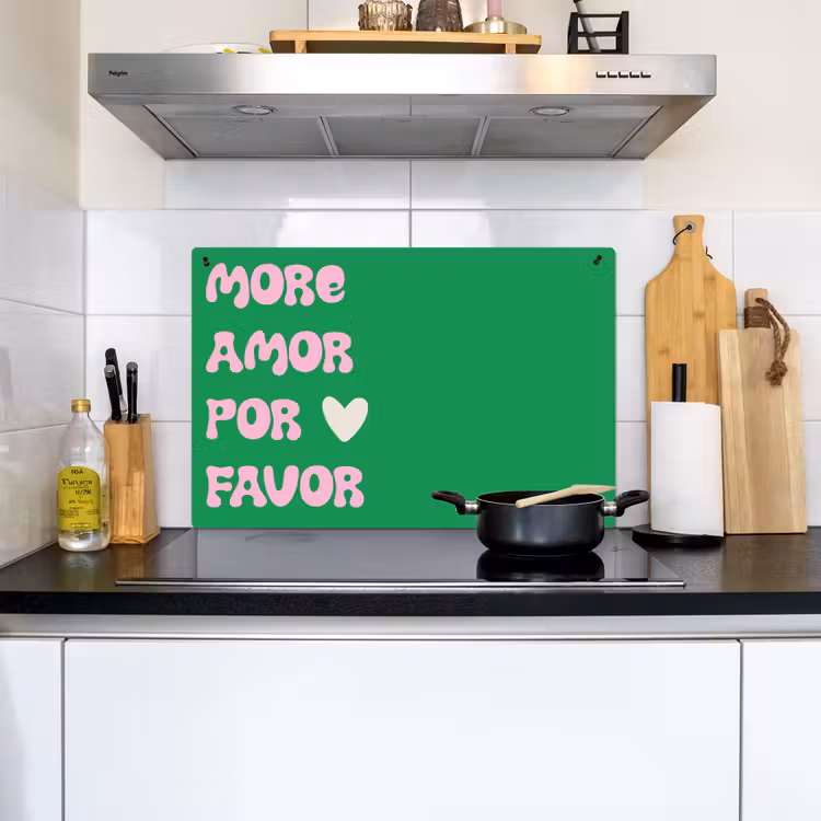 Amor - Valentijn - Groen - Tekst Inductie beschemer met haakjes klein -sfeer2