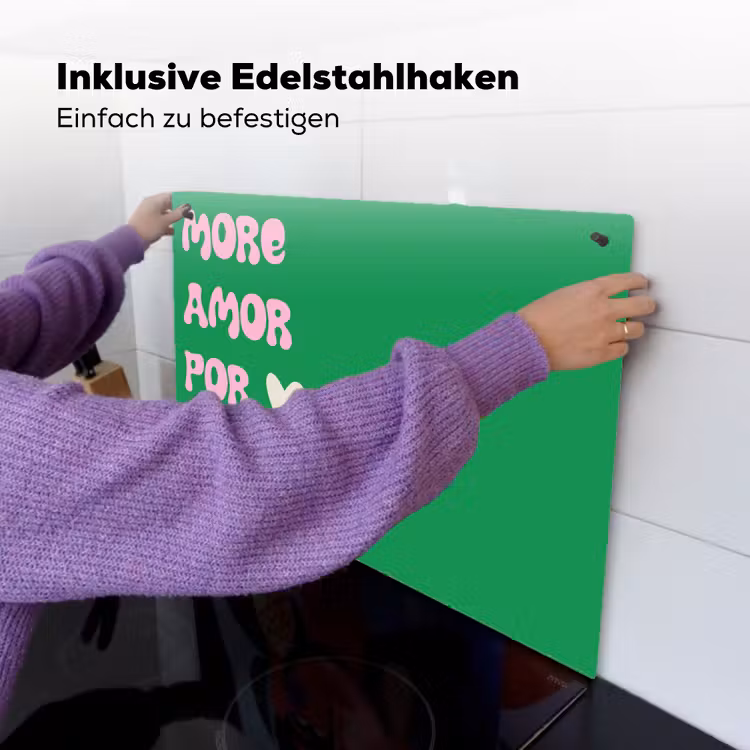 Amor - Valentijn - Groen - Tekst Inductie beschemer met haakjes klein -ky-ophangen-de