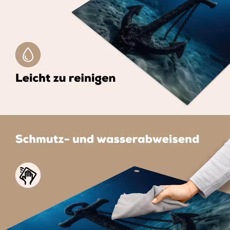 Anker - Ijzer - Zeebodem - Zand Inductie beschemer met haakjes middel -ky-schoon-de