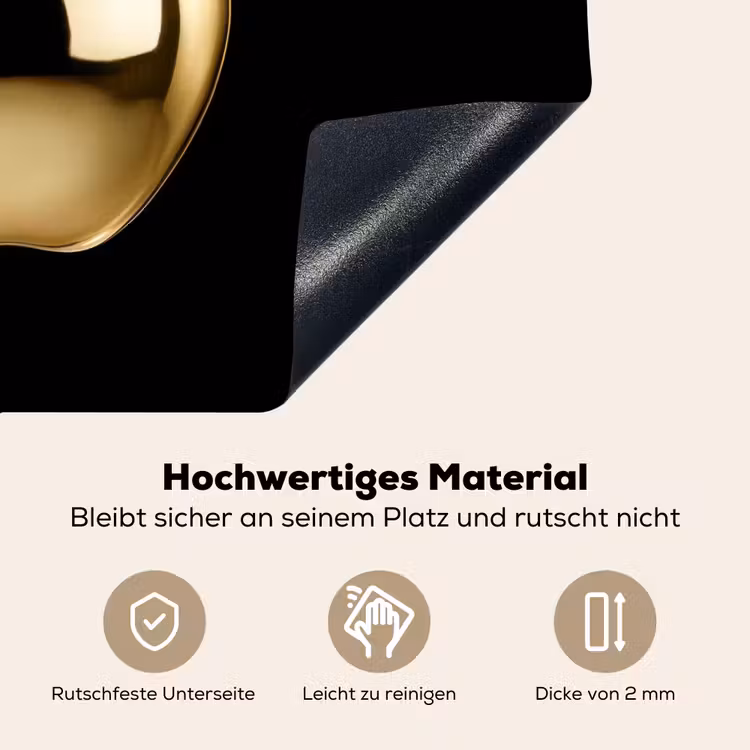 Appel - Goud - Chrome - Zwart Inductie beschemer met haakjes klein -ky-onderkant-de