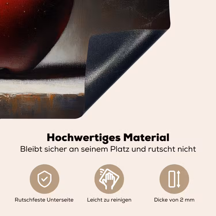Apple - Hart - Rood Inductie beschemer met haakjes klein -ky-onderkant-de