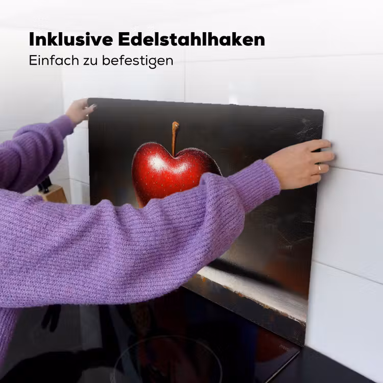 Apple - Hart - Rood Inductie beschemer met haakjes klein -ky-ophangen-de