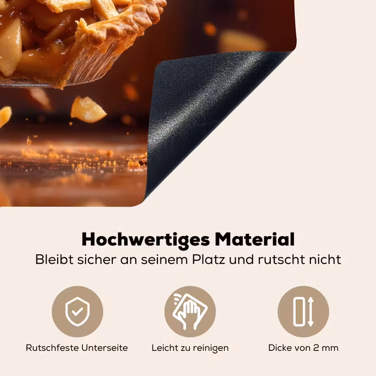 Appel - Taart - Warm - Eten Inductie beschemer met haakjes klein -ky-onderkant-de