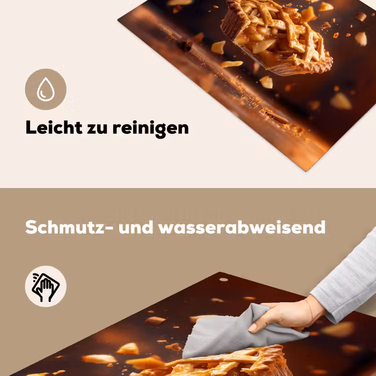 Appel - Taart - Warm - Eten Inductie beschemer met haakjes klein -ky-schoon-de