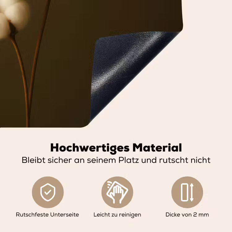 Takken - Katoen - Wit - Bollen Inductie beschemer met haakjes middel -ky-onderkant-de