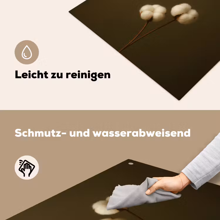 Takken - Katoen - Wit - Bollen Inductie beschemer met haakjes middel -ky-schoon-de