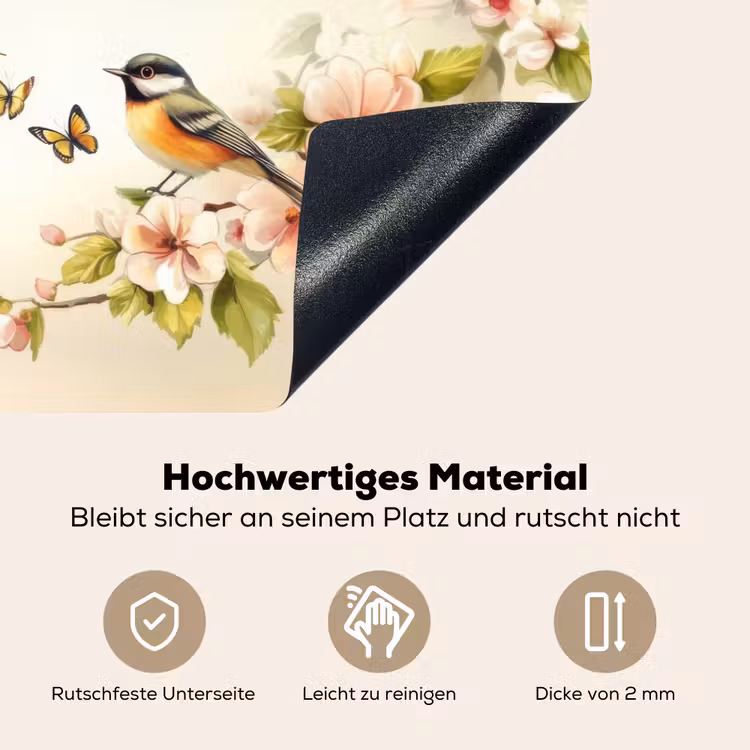 Takken - Bloemen - Vogeltjes - Roze Inductie beschemer met haakjes klein -ky-onderkant-de