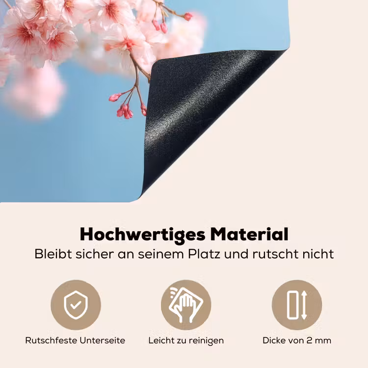 Takken - Bloesems - Roze Inductie beschemer met haakjes middel -ky-onderkant-de