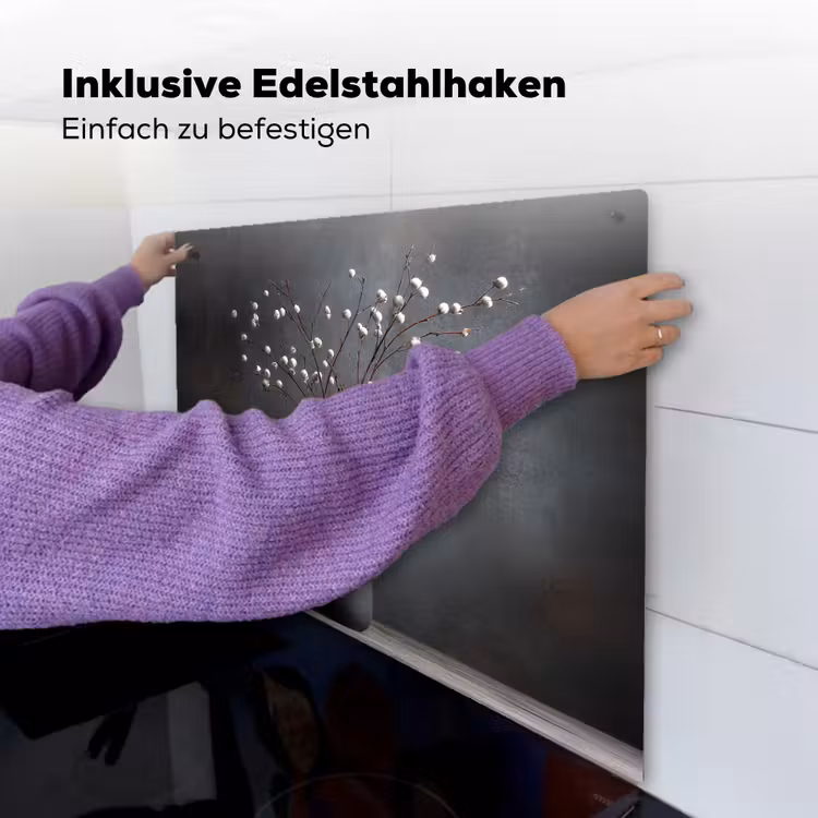 Takken - Vaas - Bolletjes - Wit Inductie beschemer met haakjes middel -ky-ophangen-de