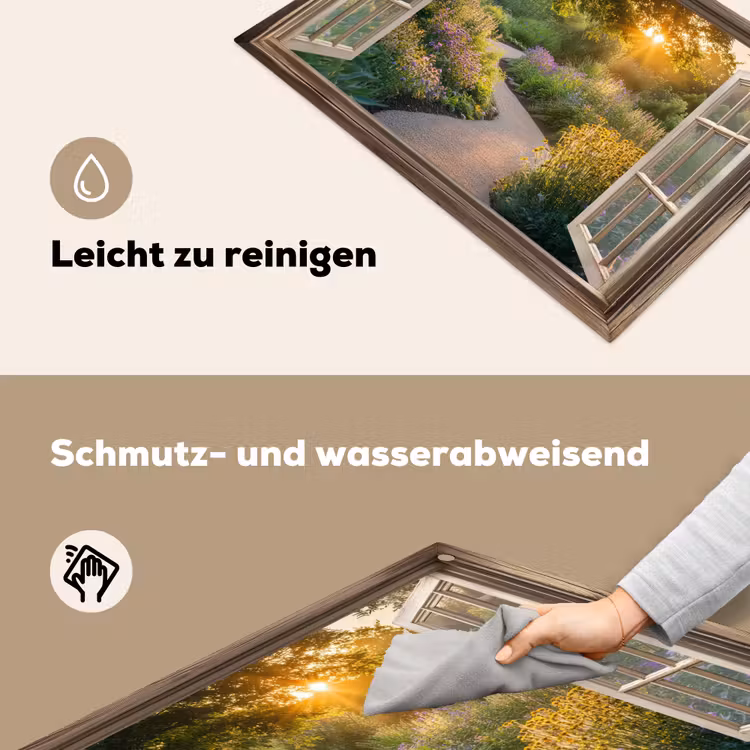 Doorkijk - Bloemen - Natuur - Zon - Pad Inductie beschemer met haakjes klein -ky-schoon-de