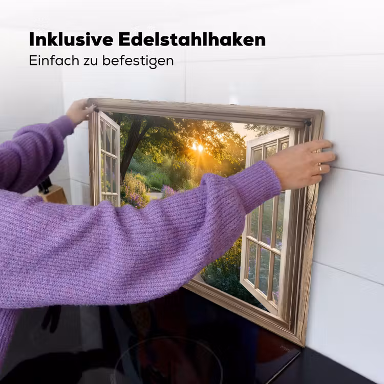 Doorkijk - Bloemen - Natuur - Zon - Pad Inductie beschemer met haakjes klein -ky-ophangen-de