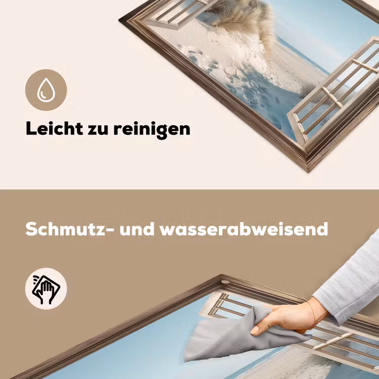 Doorkijk - Helmgras - Duinen - Zee - Landschap Inductie beschemer met haakjes klein -ky-schoon-de