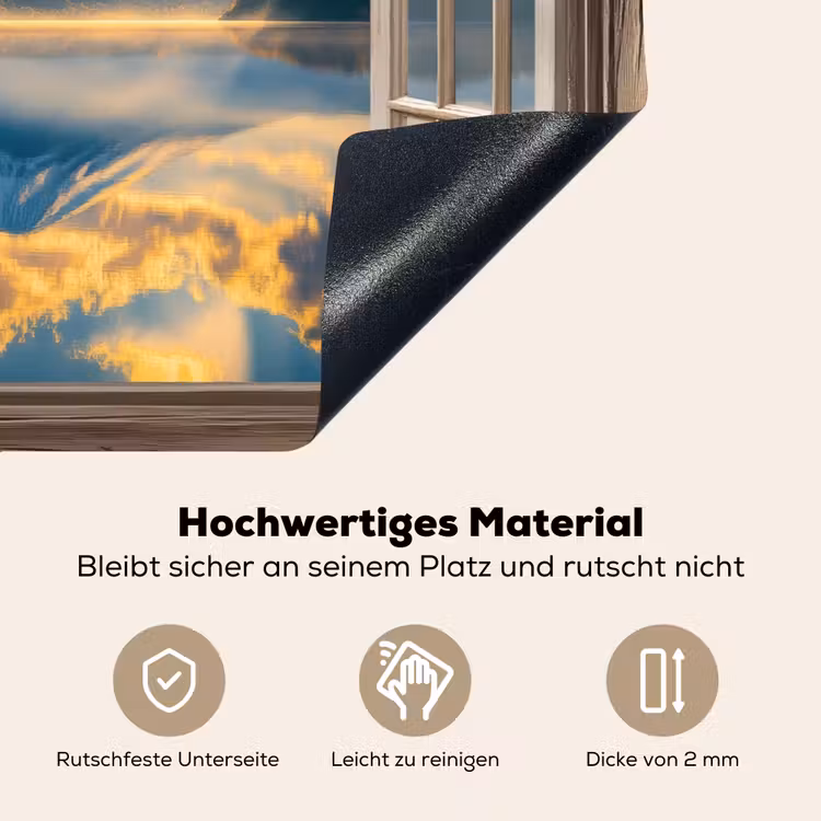 Doorkijk - Landschap - Bergen - Uitzicht - Raam Inductie beschemer met haakjes klein -ky-onderkant-de