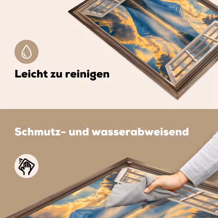 Doorkijk - Landschap - Bergen - Uitzicht - Raam Inductie beschemer met haakjes klein -ky-schoon-de