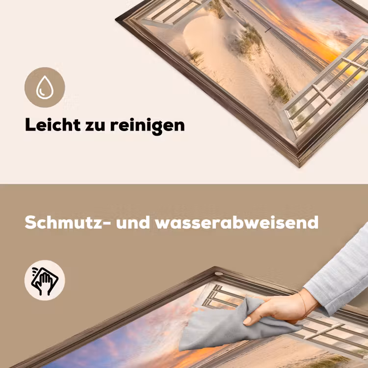 Doorkijk - Strand - Duinen - Natuur - Landschap Inductie beschemer met haakjes klein -ky-schoon-de
