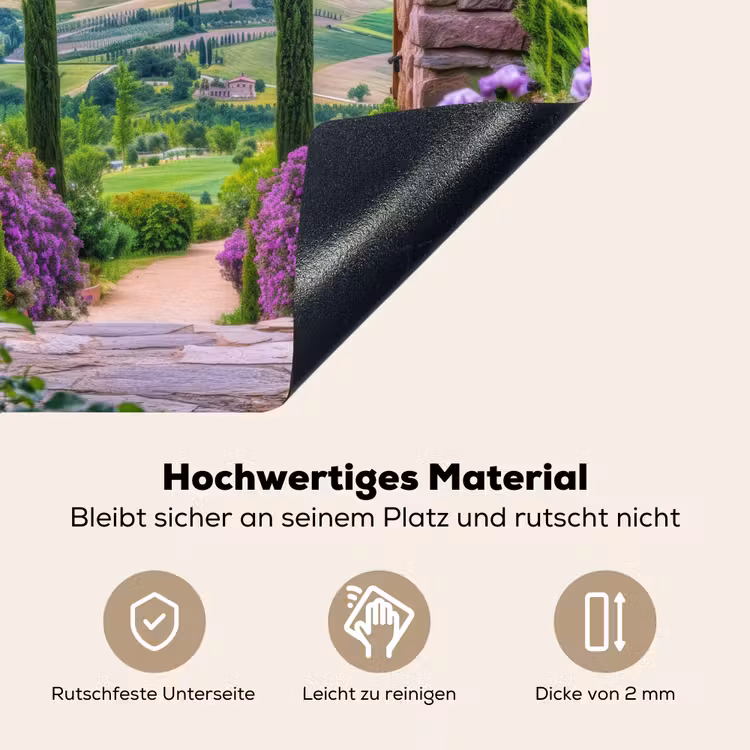 Doorkijk - Toscane - Landschap - Poort Inductie beschemer met haakjes middel -ky-onderkant-de