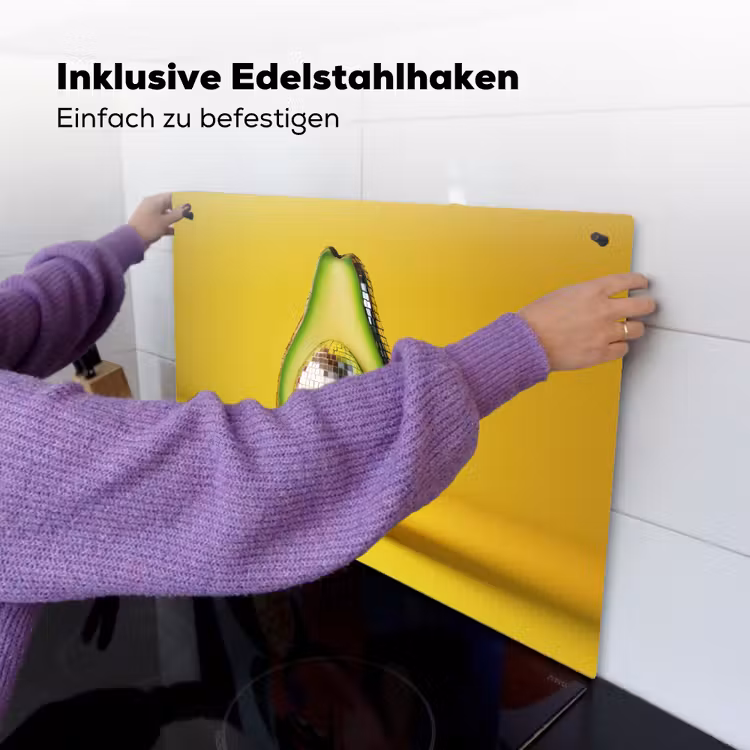 Avocado - Discobal - Geel - Glitter Inductie beschemer met haakjes klein -ky-ophangen-de