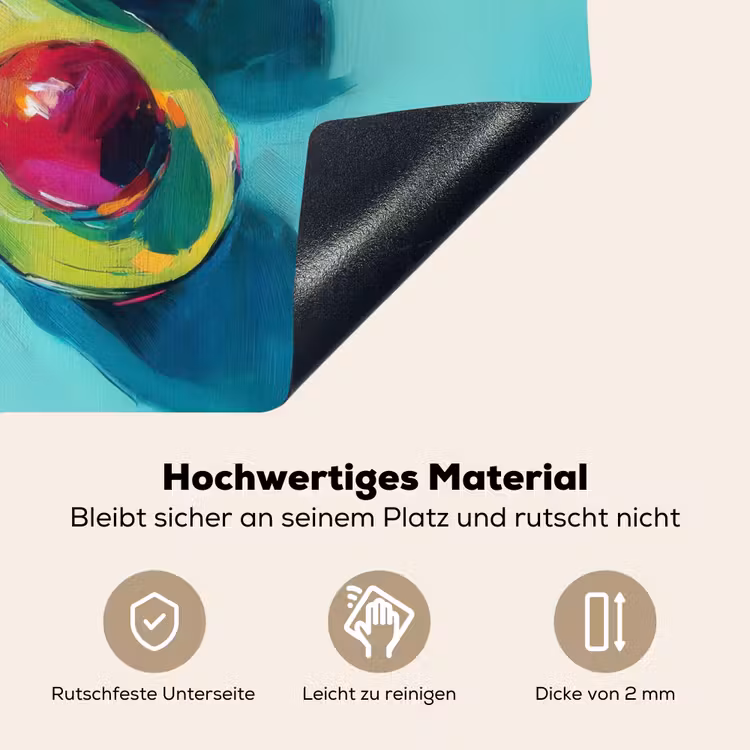 Avocado - Groen - Pit - Schaduw Inductie beschemer met haakjes middel -ky-onderkant-de