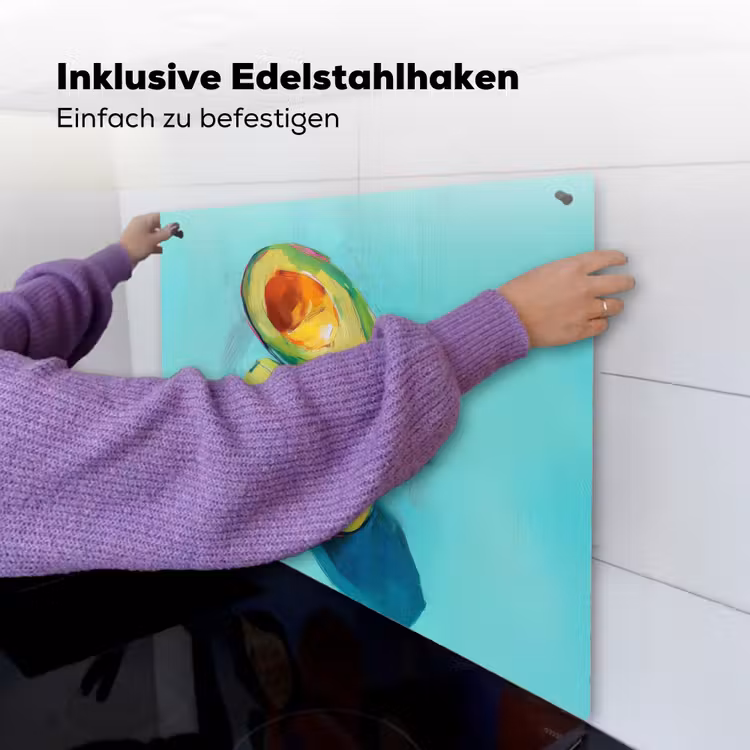 Avocado - Groen - Pit - Schaduw Inductie beschemer met haakjes middel -ky-ophangen-de