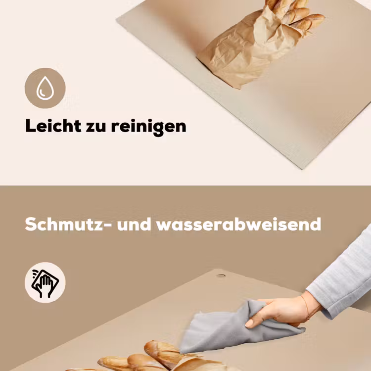 Baguette - Brood - Stokbrood - Beige Inductie beschemer met haakjes klein -ky-schoon-de