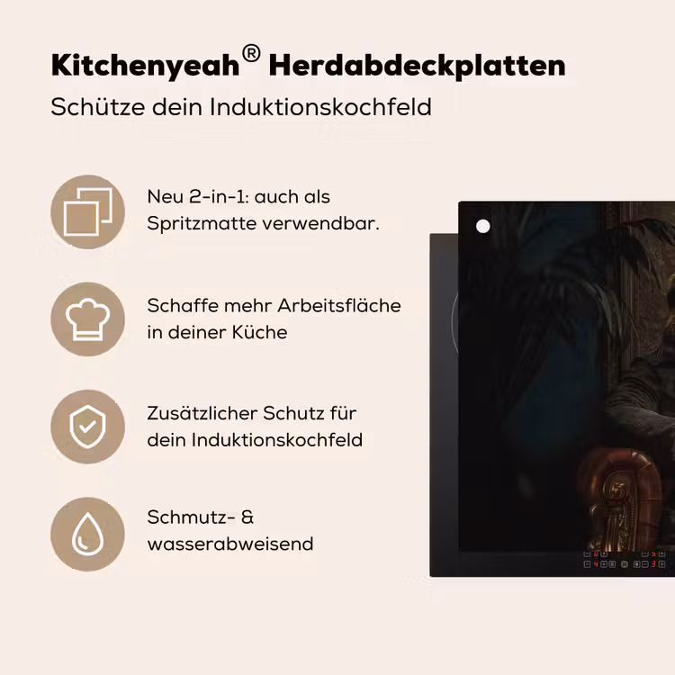 Beer - Bruin - Pak - Hoed Inductie beschemer met haakjes klein -ky-usp-de