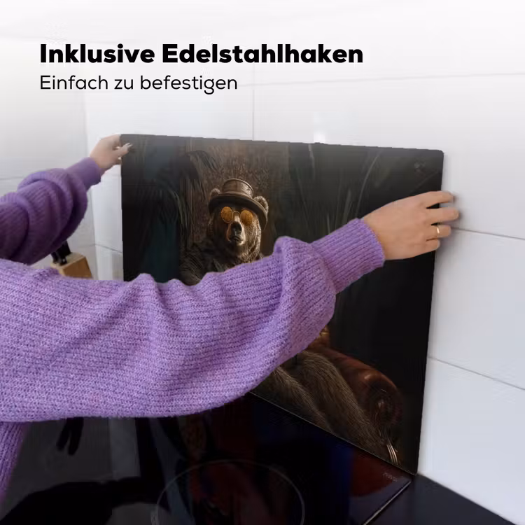 Beer - Bruin - Pak - Hoed Inductie beschemer met haakjes klein -ky-ophangen-de