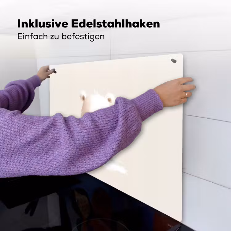 Beertje - Sneeuwvlokje - Wit - Pluizig Inductie beschemer met haakjes middel -ky-ophangen-de