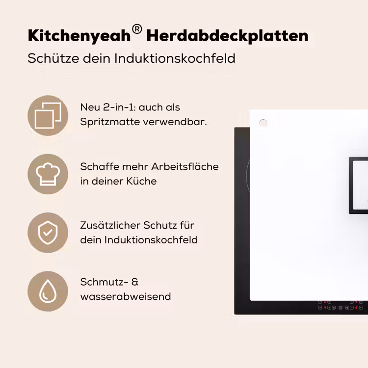 Basketbalbord - Minimalistisch - Zwart Inductie beschemer met haakjes klein -ky-usp-de