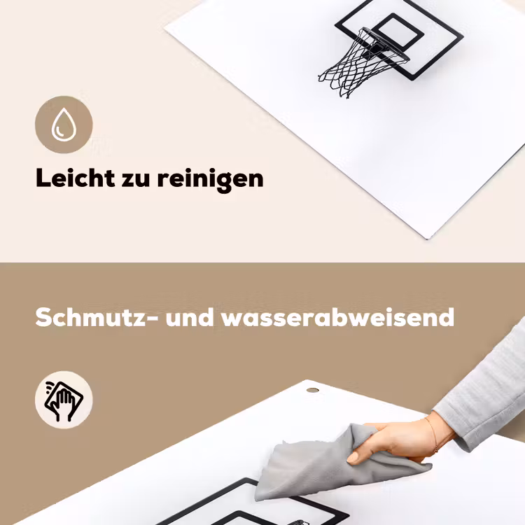 Basketbalbord - Minimalistisch - Zwart Inductie beschemer met haakjes klein -ky-schoon-de
