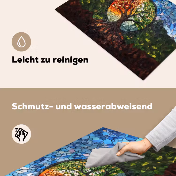 Boom - Seizoenen - Mozaïek - Bergen Inductie beschemer met haakjes klein -ky-schoon-de