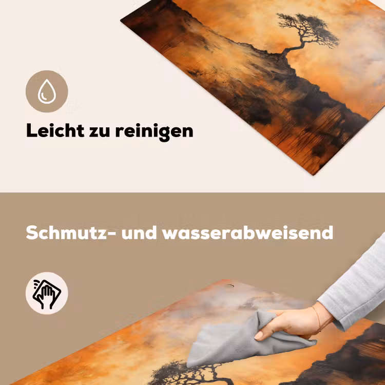 Boom - Landschap - Oranje Inductie beschemer met haakjes klein -ky-schoon-de