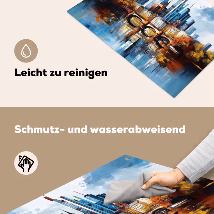Bomen Frankfurt- Stad - Skyline - Brug Inductie beschemer met haakjes klein -ky-schoon-de