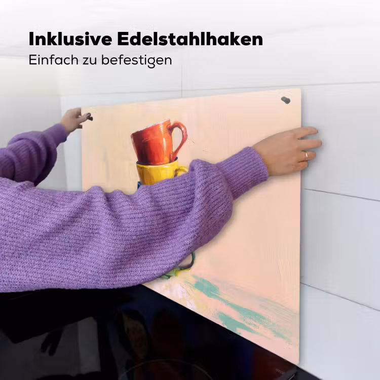 Mokken - Gestapeld - Keramiek - Kleurrijk Inductie beschemer met haakjes middel -ky-ophangen-de