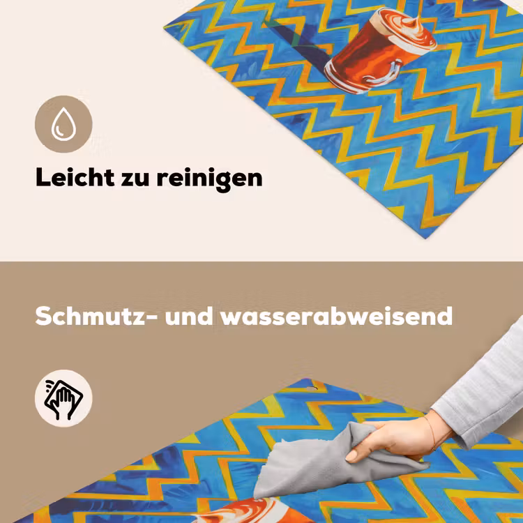 Mok - Koffie - Zigzag - Slagroom Inductie beschemer met haakjes klein -ky-schoon-de