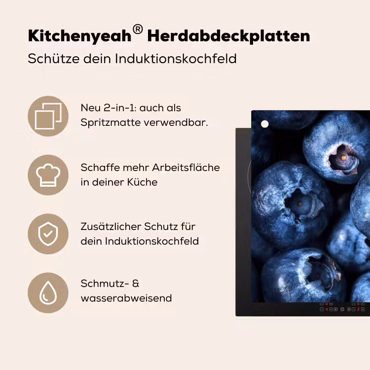Bessen - Blauw - Fruit Inductie beschemer met haakjes klein -ky-usp-de