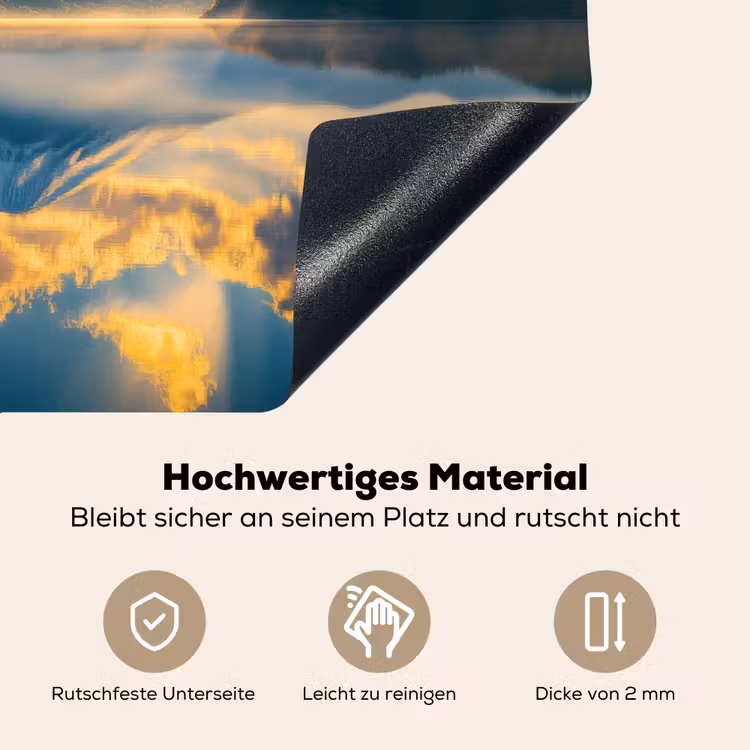 Berg - Rivier - Zonsondergang Inductie beschemer met haakjes klein -ky-onderkant-de