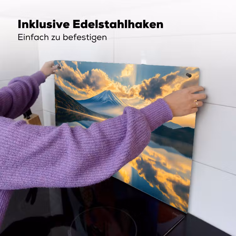 Berg - Rivier - Zonsondergang Inductie beschemer met haakjes klein -ky-ophangen-de