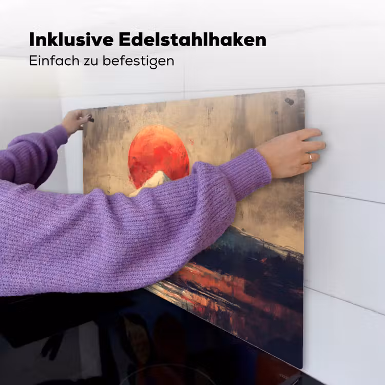 Bergtop - Sneeuw - Zon Inductie beschemer met haakjes middel -ky-ophangen-de