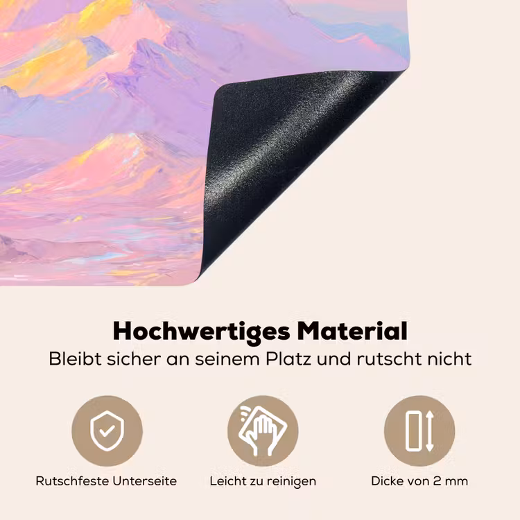 Bergtoppen - Wolken - Dromerig Inductie beschemer met haakjes middel -ky-onderkant-de